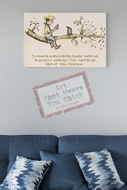 The Boy And The Social Media Role - Snapchat A3 Posters Prints & Visual Artwork