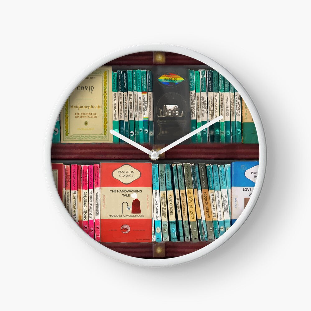My Self Isolation Miseducation spoof on classic Penguin book titles from lockdown rendered as a clock, a note book, a mug, and many more by Art That Makes You Think