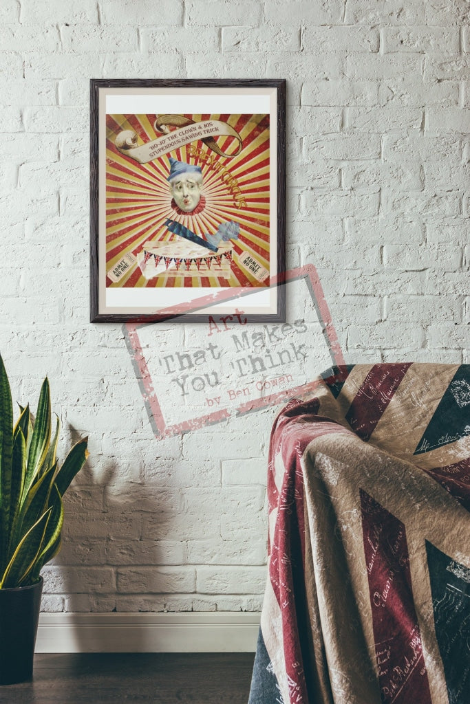 Brexit Circus:: Bo-Jo The Clown A3 Posters Prints & Visual Artwork
