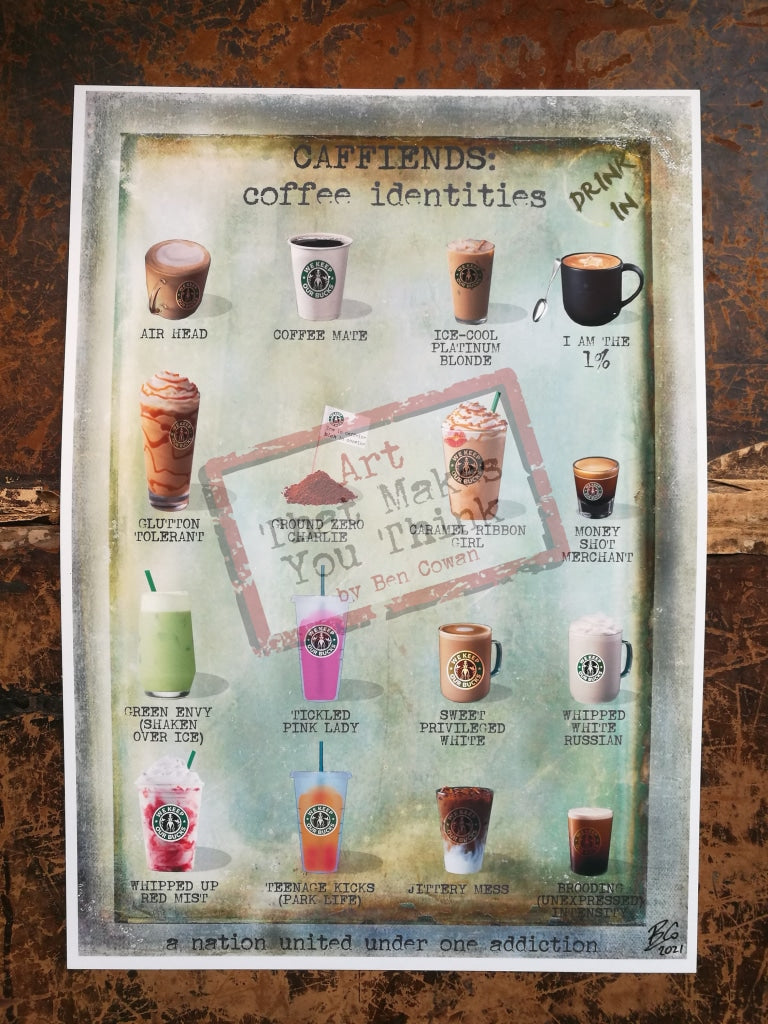 Caffiends: Drink In A2 Posters Prints & Visual Artwork