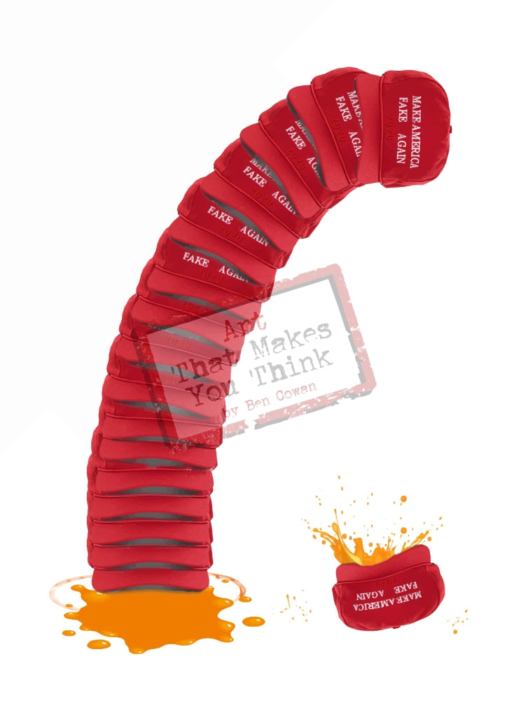 The Leaning Tower Of Trump A3 Posters Prints & Visual Artwork