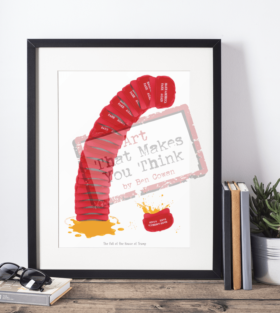 The Leaning Tower Of Trump A4 Posters Prints & Visual Artwork