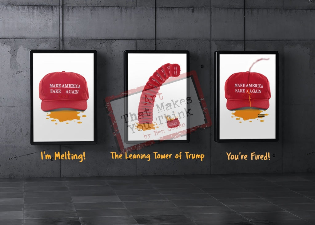 The Leaning Tower Of Trump Posters Prints & Visual Artwork