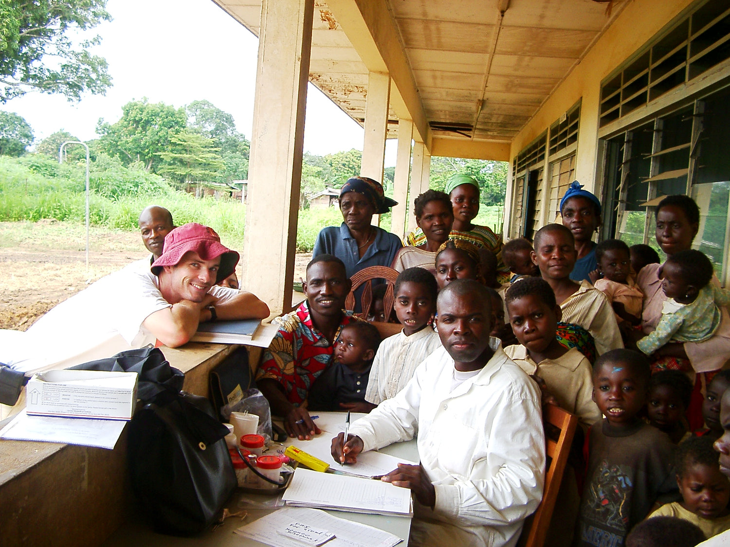 Ben Cowan working in Congo Brazzaville with Medecins Sans Frontiers
