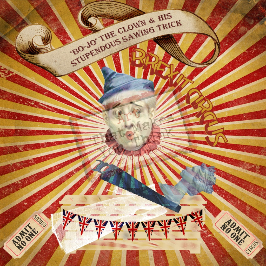 Brexit Circus:: Bo-Jo The Clown A4 Posters Prints & Visual Artwork