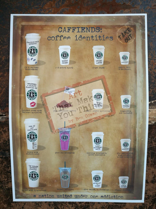 Caffiends: Take Out A2 Posters Prints & Visual Artwork