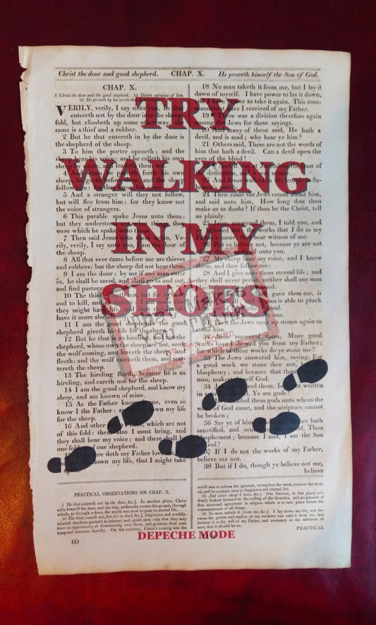 God Spake: Try Walking In My Shoes (Depeche Mode) Posters Prints & Visual Artwork