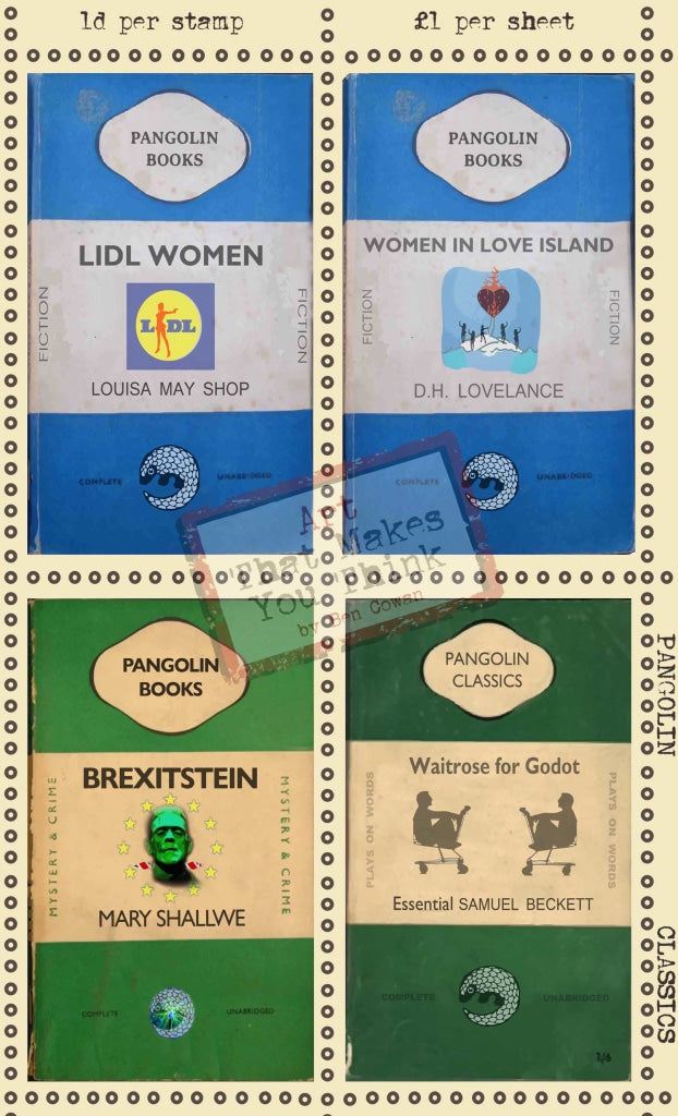 My Illiterate Stamp Collection - Blue/green Posters Prints & Visual Artwork